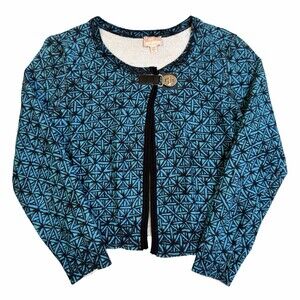 Tracy Reese New York Women’s Blue Black Geometric Cardigan Jacket S